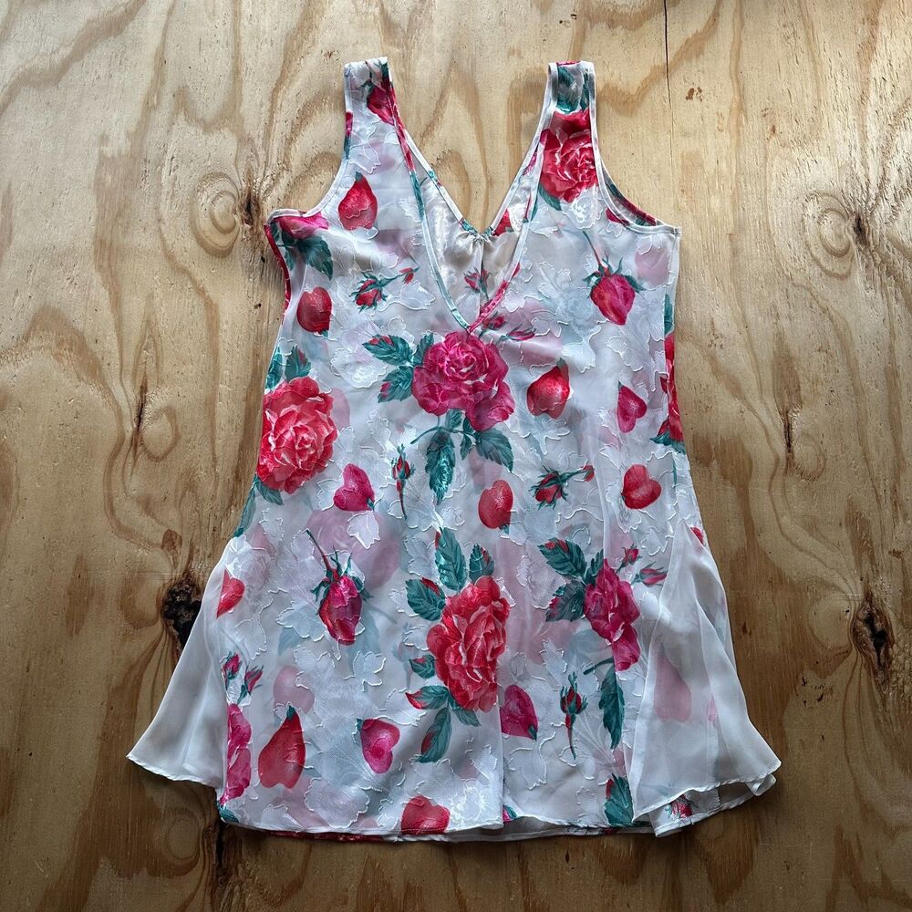 Vintage L.A. Intimates Floral Sheer Jacquard Slip Dress